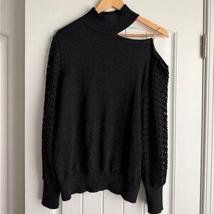 New York & Company Black Off-the-Shoulder Sweater